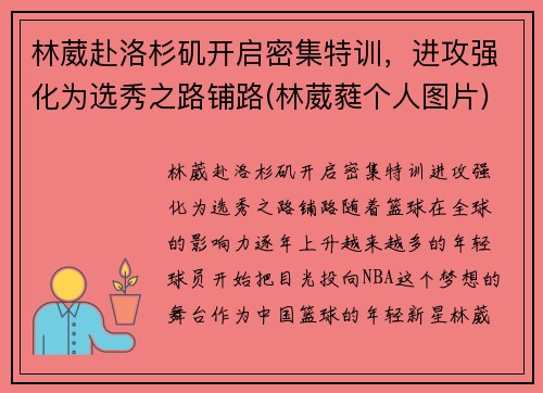 林葳赴洛杉矶开启密集特训，进攻强化为选秀之路铺路(林葳蕤个人图片)